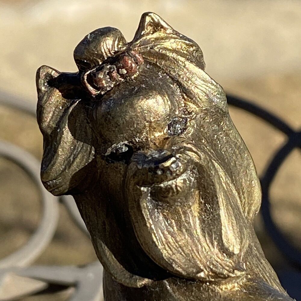 D. L. Debbie Engle Yorkshire Terrier Pure Bred Dogs Miniature Bronze a statue - Picture 12 of 16